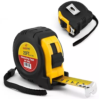 Retractable Tape Measure 25 Ft With Precision (1/32 /1mm) – Heavy Duty Sturdy • $11.99