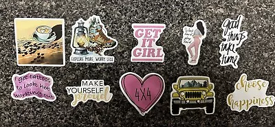 Girl Power Multicolor Motivational Sticker Decal Set Of 10 • $3.50