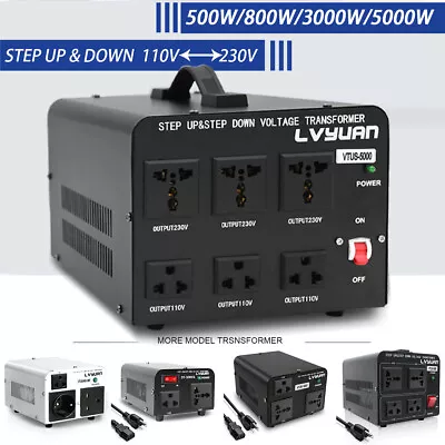 500W-5000W Step Up Step Down Transformer Voltage Converter 220V-110V /110V-220V • $99.99