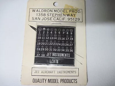 Waldron Model Products   1/24   Jet  Aircraft Instr.   Detail Set     Tamiya • $2.99