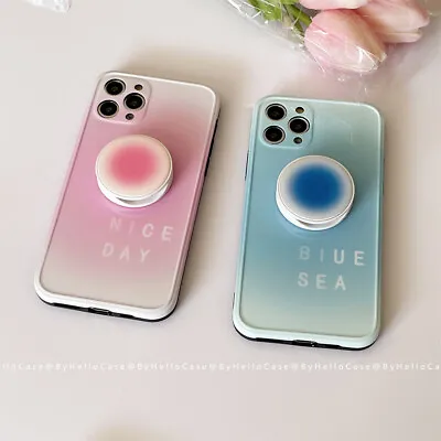 $10.99 • Buy  Cute Cartoon Gradient Stand Case Cover For IPhone 11 12 Pro Max Plus Xs 7 8 Se