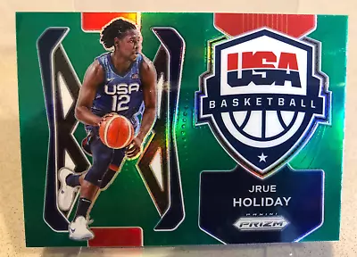 Jrue Holiday 2021-22 Panini Prizm Green Prizm USA Basketball Insert #8 HOT 🔥 • $0.99