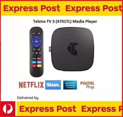 Telstra TV 3 Powered By Roku 4K Model - 4701TL YOUTUBE NETFLIX Disney+ SBS • $99.99