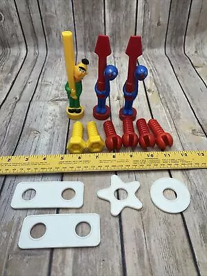 1983 VINTAGE PLAYSKOOL SESAME STREET WORKBENCH TOOLS Grover Bert Bolts Screws • $14.99