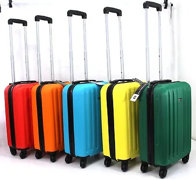 £37.99 • Buy 55cm Hard Shell 4 Wheel Spinner Cabin Trolley Hand Luggage Suitcase Carry On Bag