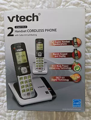 VTech CS6719-2 2 Handset Cordless Phone System W/ Caller ID NEW Open Box • $28.95