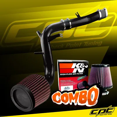 For 13-17 Veloster Turbo 1.6L 4cyl Black Cold Air Intake + K&N Air Filter • $189.95