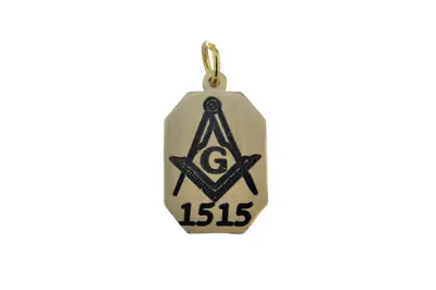 Masonic Pocket Watch Fob Pendant Solid Brass Gold Plated Any Lodge No. You Wish • £8.99