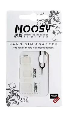 Noosy SIM Card Adapter Nano Micro Standard & SIM Ejector IPhone Android + • $0.99