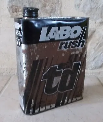 Vintage Oil Can Tin LABO RUSH TD France French Auto Old 2 L Antique • $25.63