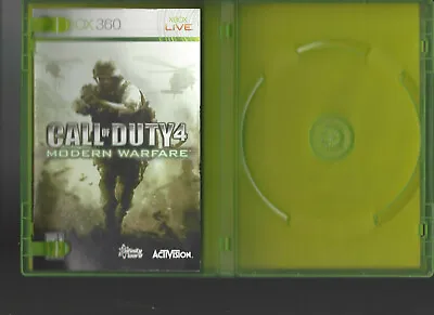 $9.95 • Buy Call Of Duty 4: Modern Warfare (Xbox 360, 2007) Case And Manual, NO GAME