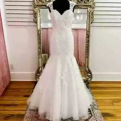 Mori Lee 5407 White Wedding Dress Size 10 • $350.10