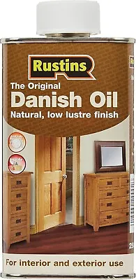 Rustins The Original Danish Oil For Wood Workshop Interior Exterior 250ml  • £8.98