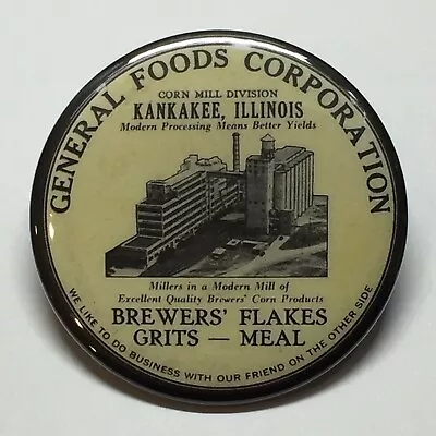 General Food Kankakee Illinois Advertising Pocket Mirror Vintage Style • $15