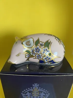 £69 • Buy Royal Crown Derby Plumstead Piglet. Sinclairs. Boxed. Gold Stopper. Certificate.