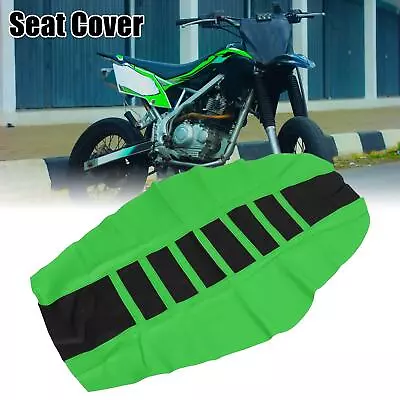 Universal Motorcycle Dirt Bike Seat Cover Anti Slip Seat Cushion Green Black • $37.99