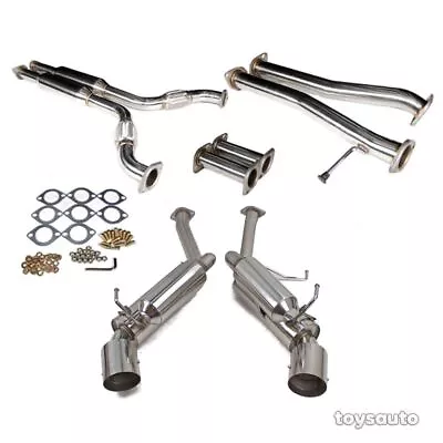 Rev9 4.5  Dual Stainless Tip Catback Exhaust For 350z Z33 03-08 G35 Coupe 03-07 • $420