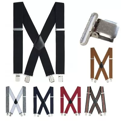 Widen Men Suspenders New Elastic X-Back Suspenders Straps With Metal Clips  • $15.50