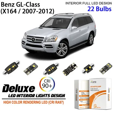22 Bulbs LED Interior Light Kit For Benz GL Class X164 White Light Bulbs Upgrade • $31.95