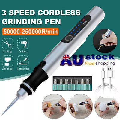 Electric Engraving Pen Etching Art Craft DIY Tools Machine For Glass Metal Wood • $38.50