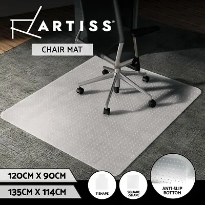 $32.21 • Buy Artiss Chair Mat Carpet Floor Protectors PVC Plastic Clear Home Office Room Mats
