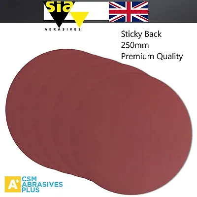 £39.99 • Buy Quality 250mm Self Adhesive / Sticky Backed Aluminium Oxide Sanding Discs