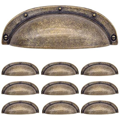 $30.47 • Buy Arch Cup Handle Pull Antique Brass 3 3/4 (96mm) Inch Drawer Pulls Bronze Kitc...