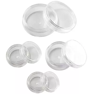 Clear Acrylic Cosmetic Screw Jars - Glitter Powder Pots Empty Plastic • £1.99