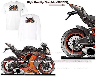 KTM 1190 RC8 RC 8 Motorcycle Model Digirods / Koolart Cartoon Car T Shirt • $22.95