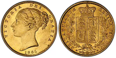 GREAT BRITAIN Victoria 1865 AV Sovereign. PCGS MS64. SCBC-3853. Die 314. • $7088