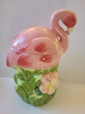 Vintage Ceramic Pink Flamingo Retro Cookie Jar Target Home Collection • $59.99