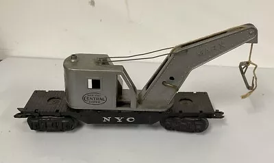 Vintage MARX Trains O Scale Model Train NYC Operating Crane Car Flatcar • $10