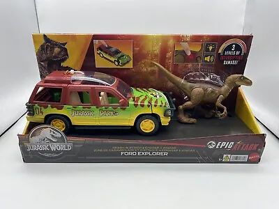 Jurassic World Park Epic Attack Crash ‘N Attack Ford Explorer Mattel Brand New • $39.99