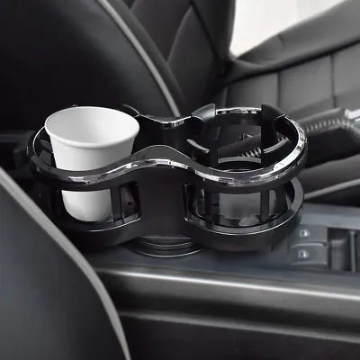 Adjustable Car Centre Console Cup Holder Dual Holes Bottle DrinkCoffee Storage • $16.77