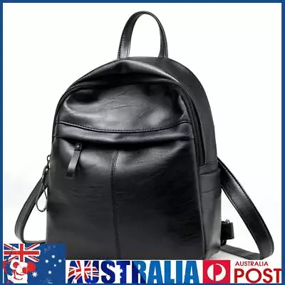 Leather Women Backpack Vintage Daypack Teenager Female Travel Casual Rucksack • $16.79