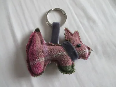 £4 • Buy Dog Key Ring - Tartan Fabric - 'Radley' Style