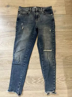 Zara Women Size 8  EUR 36 Blue Stretch Skinny  Jeans • $19.99