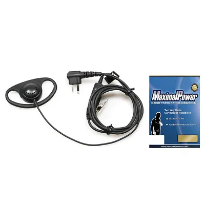 MaximalPower Surveillance Headset D-Ring Ear Hook Earpiece PTT For MOTOROLA Rad • $13.95