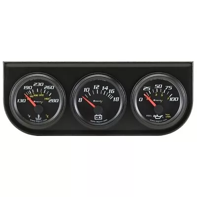 $62.44 • Buy Equus E6200 6000 Series 2 Inch 3-Gauge Set WT/Volt/OP Black