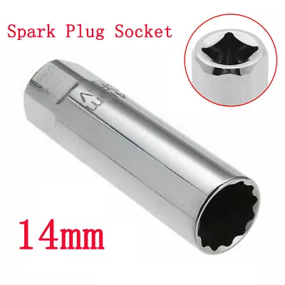 1PCS Spark Plug Socket Removal Tool Thin Wall 12 Points 14mm Magnetic 3/8  Drive • $9.99