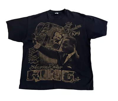 Vintage 1995 MLK Rap Tee Martin Luther King Jr Let Freedom Ring Single Stitch XL • $108.80