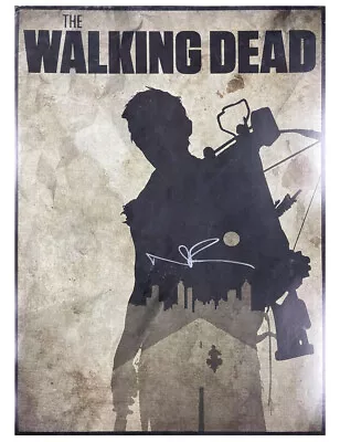 A2 The Walking Dead Poster Signed By Norman Reedus 100% Authentic With COA • £140