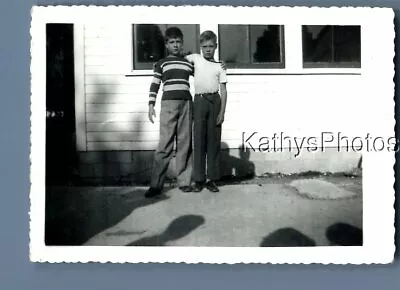 Found B&w Photo D_5318 Boys With Arms Around Shoulders By Housewindows • $6.98