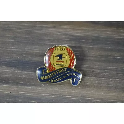 1987 Post Office Pin Badge Mail Quality First Redlands CA Vintage • $8