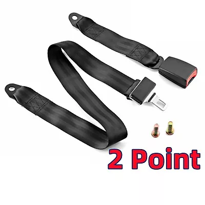 Car Seat Belt Lap 2 Point Safety Travel Adjustable Retractable Auto Universal UK • £5.99