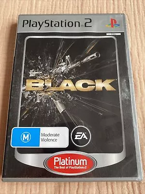 Sony Playstation 2: PS2  BLACK  Platinum (M 2006 Australia) PAL Tested/Working • $9