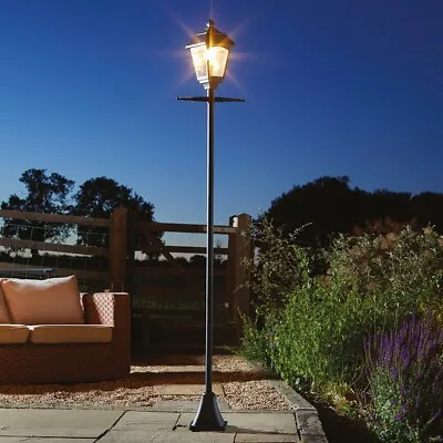 Solar Powered Victorian Style Lamp Post 200lm LED Outdoor Garden Lamppost Light • £64
