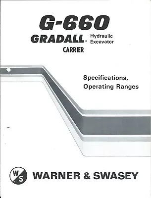 Equipment Brochure - Warner & Swasey - Gradall - G-660 - Carrier - C1976 (E5638) • $10.81
