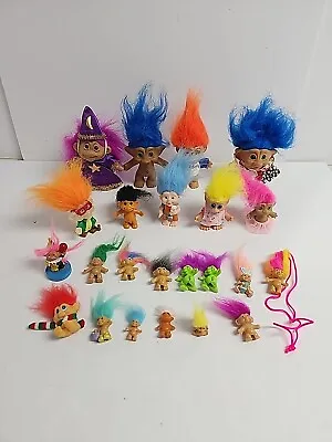  Vintage 23 Trolls Toy Figures Marked 1 -6  Tall Preowned • $40