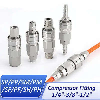 Air Line Hose Compressor Fitting Connector Quick Release Coupler Female Male Set • $3.97